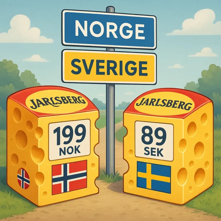 Hvorfor er Jarlsberg-ost billigere i Sverige enn i Norge